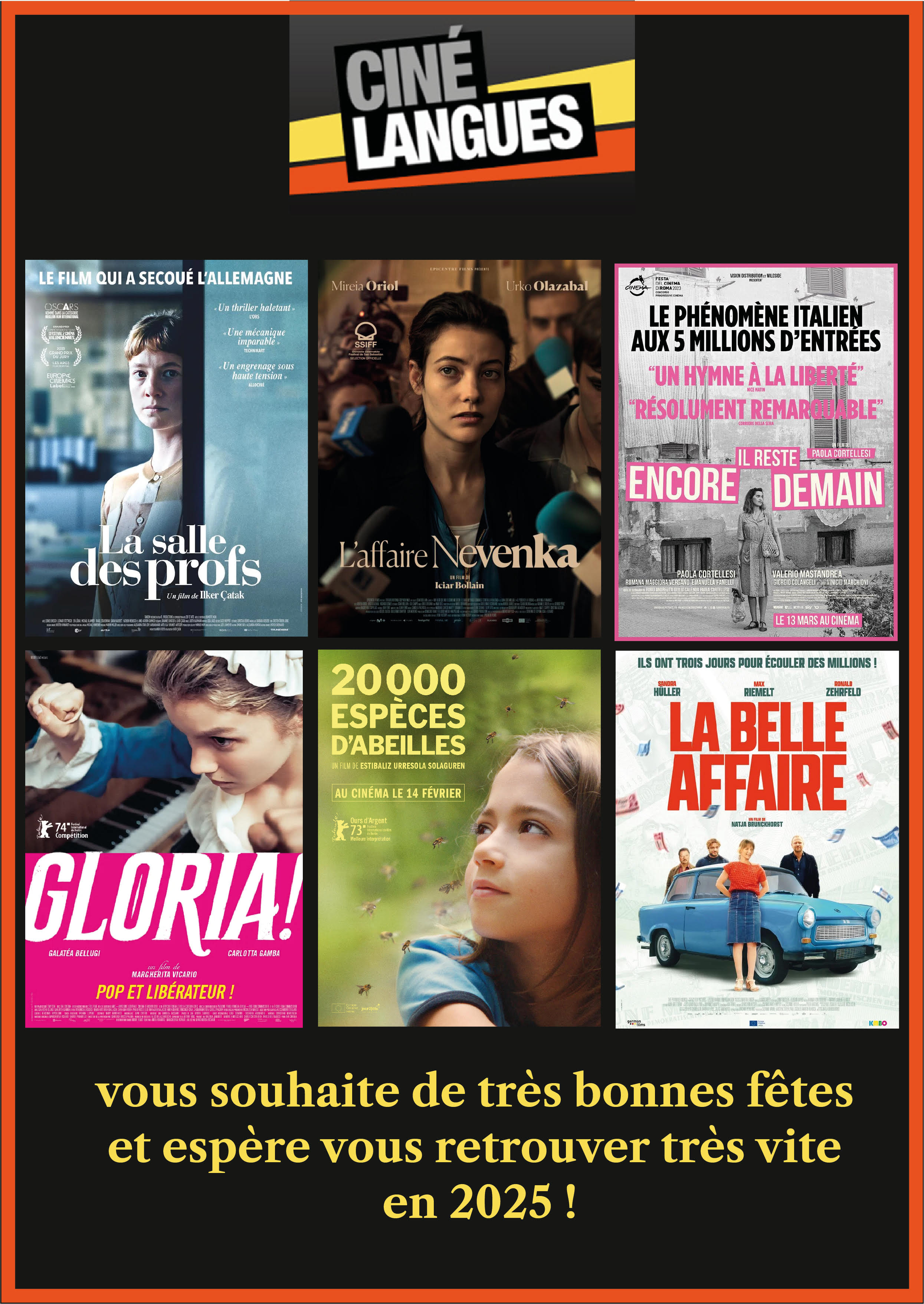 Cinélangues vous souhaite de très bonnes fêtes !